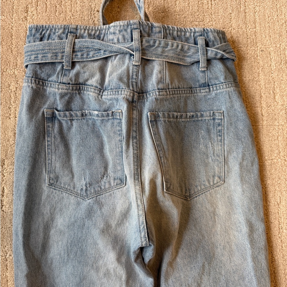 Vervet Distressed, Belted Blue Jeans for Women - Picture 5 of 7